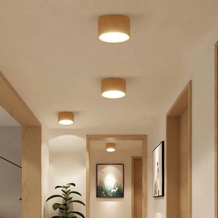 Luminaire Plafonnier design à LED motif bois – Référence : Elouan5623- - Nexa Lights