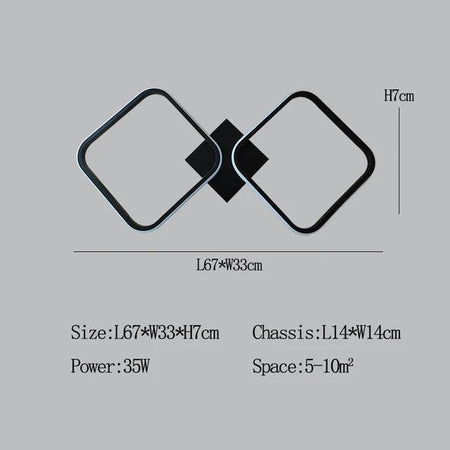 Luminaire Plafonnier design élégant blanc – Référence : Elowen3741- - Nexa Lights