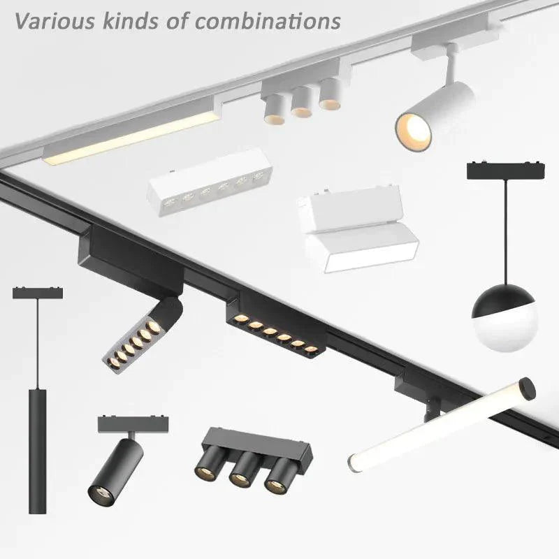 Luminaire Plafonnier design élégant en aluminium noir et blanc – Référence : Marceau4823- - Nexa Lights