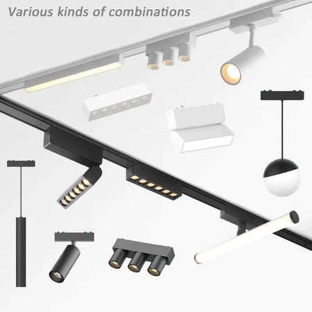 Luminaire Plafonnier design élégant en aluminium noir et blanc – Référence : Marceau4823- - Nexa Lights