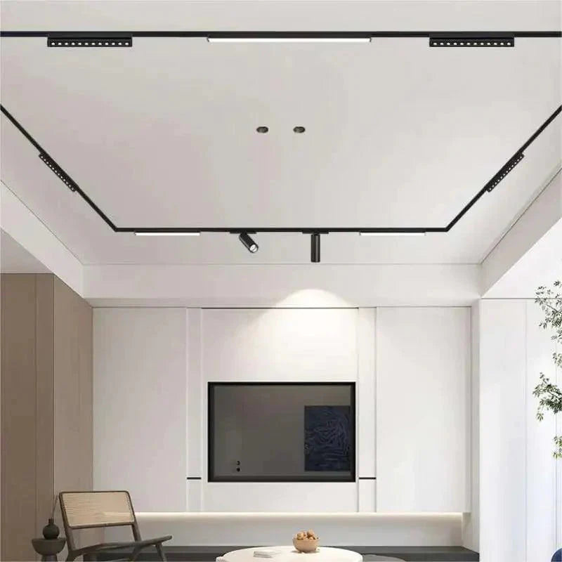 Luminaire Plafonnier design élégant en aluminium noir et blanc – Référence : Marceau4823- - Nexa Lights
