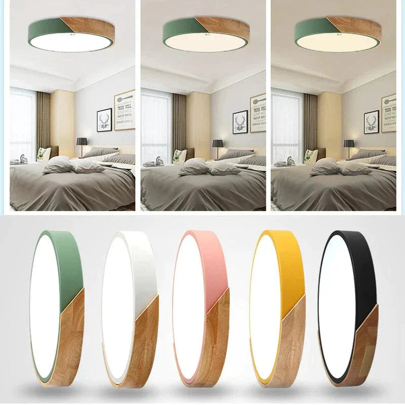 Luminaire Plafonnier design élégant en bois – Référence : Elona4826- - Nexa Lights