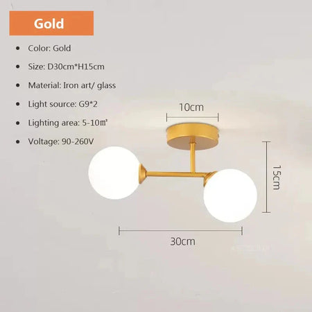 Luminaire Plafonnier design élégant en boules lumineuses – Référence : Théo6543- - Nexa Lights