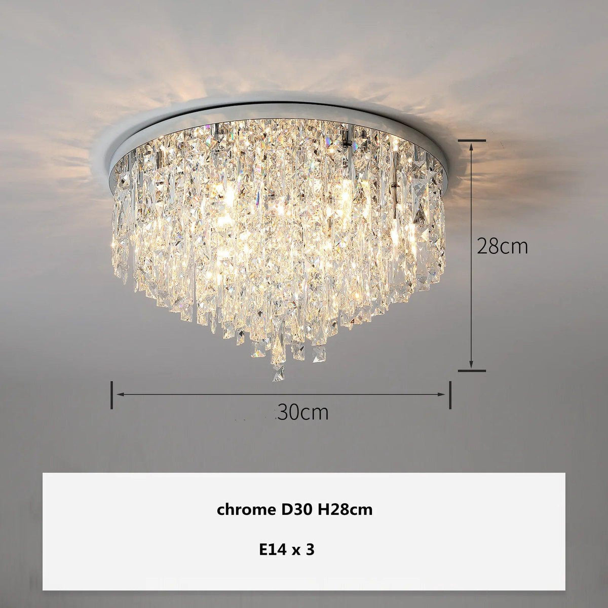 Luminaire Plafonnier design élégant en cristaux – Référence : Thalia4692- - Nexa Lights