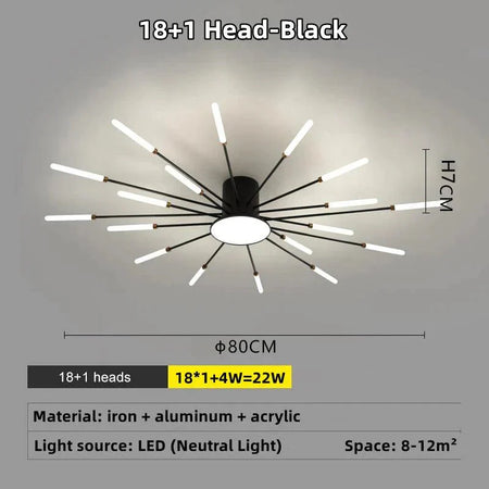 Luminaire Plafonnier design étoilé contemporain – Référence : Elowen4821- - Nexa Lights