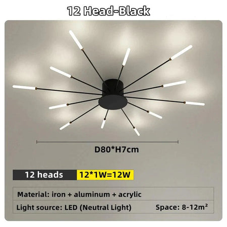 Luminaire Plafonnier design étoilé contemporain – Référence : Elowen4821- - Nexa Lights