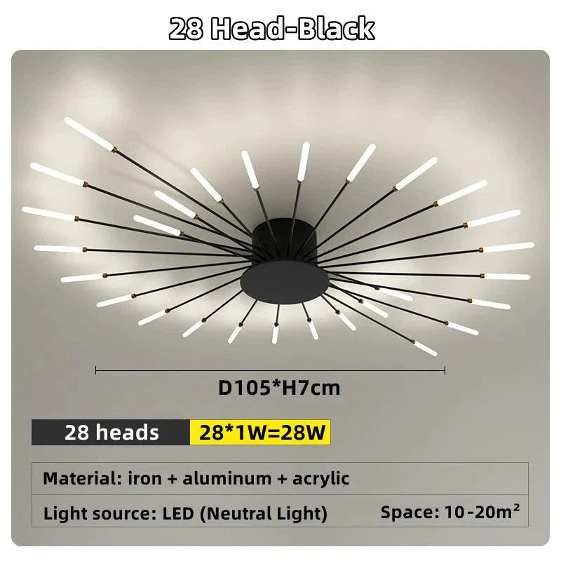 Luminaire Plafonnier design étoilé contemporain – Référence : Elowen4821- - Nexa Lights