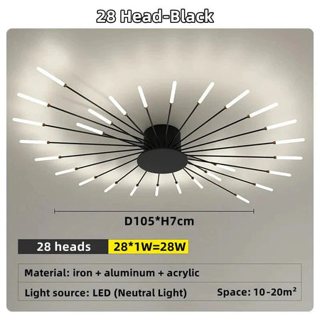 Luminaire Plafonnier design étoilé contemporain – Référence : Elowen4821- - Nexa Lights
