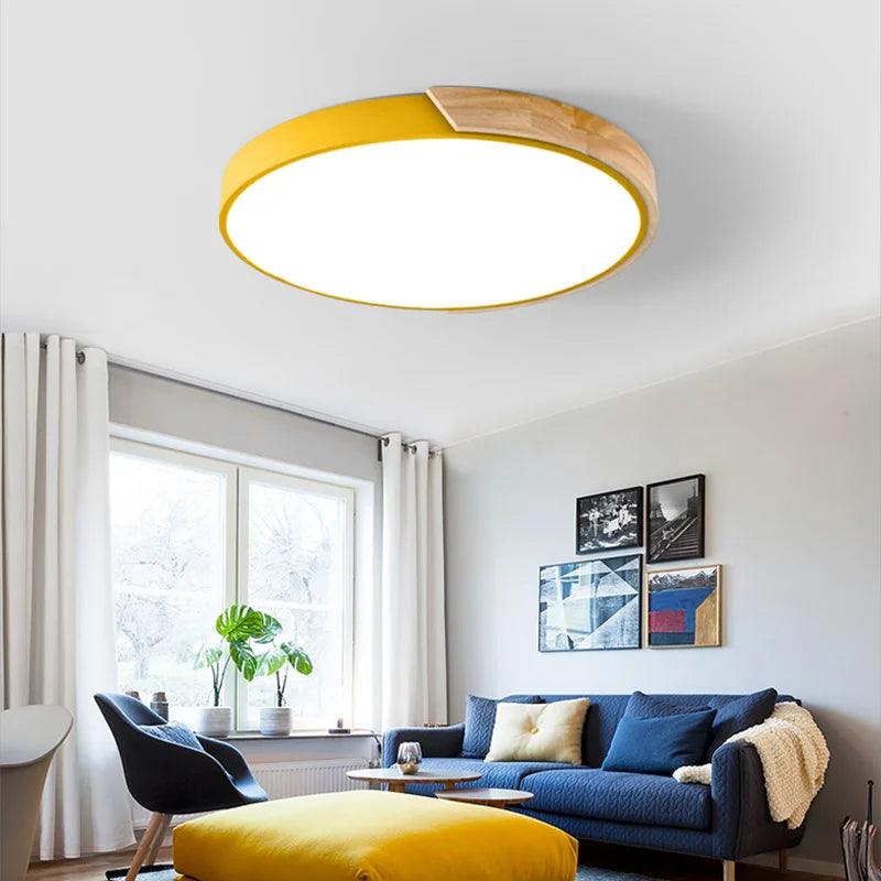 Luminaire Plafonnier design géométrique en bois – Référence : Roméo4628- - Nexa Lights