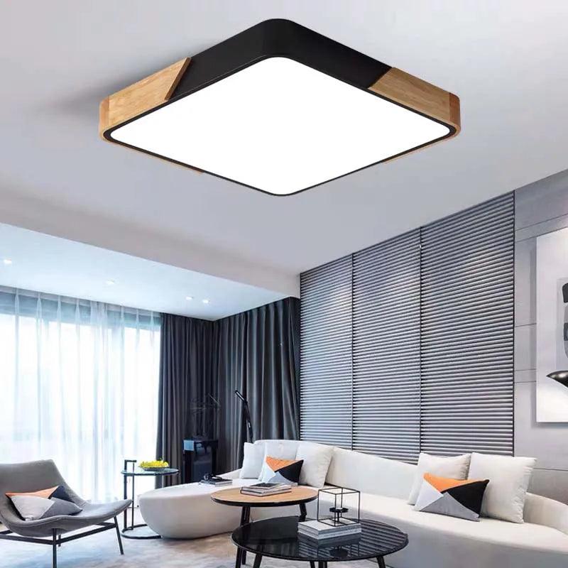 Luminaire Plafonnier design géométrique en bois – Référence : Roméo4628- - Nexa Lights