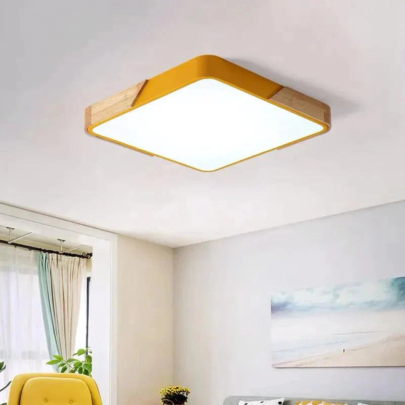 Luminaire Plafonnier design géométrique en bois – Référence : Roméo4628- - Nexa Lights