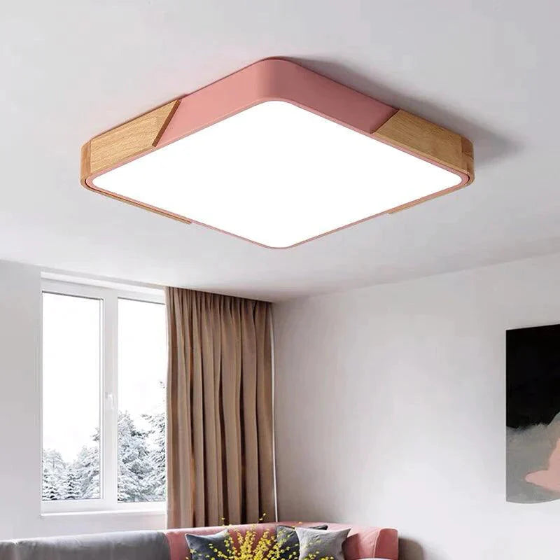 Luminaire Plafonnier design géométrique en bois – Référence : Roméo4628- - Nexa Lights