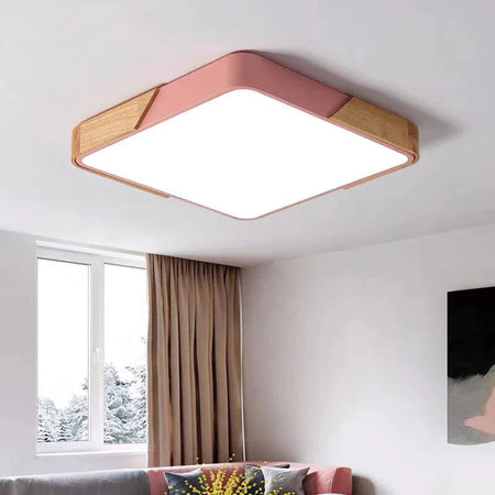 Luminaire Plafonnier design géométrique en bois – Référence : Roméo4628- - Nexa Lights
