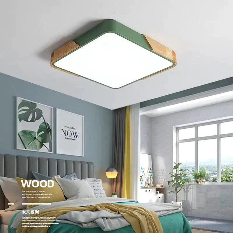 Luminaire Plafonnier design géométrique en bois – Référence : Roméo4628- - Nexa Lights