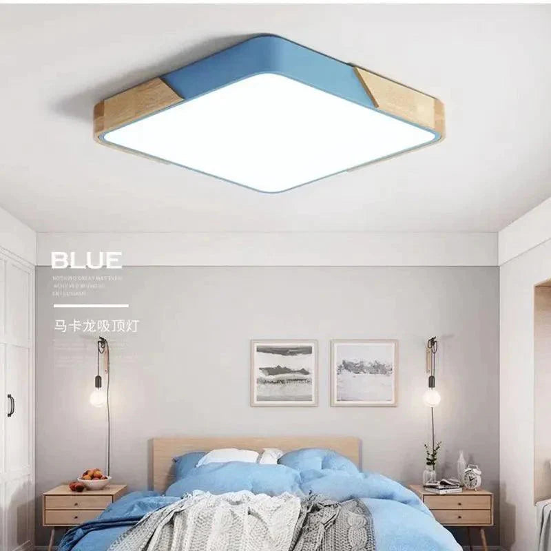 Luminaire Plafonnier design géométrique en bois – Référence : Roméo4628- - Nexa Lights