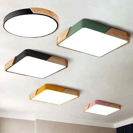 Luminaire Plafonnier design géométrique en bois – Référence : Roméo4628- - Nexa Lights