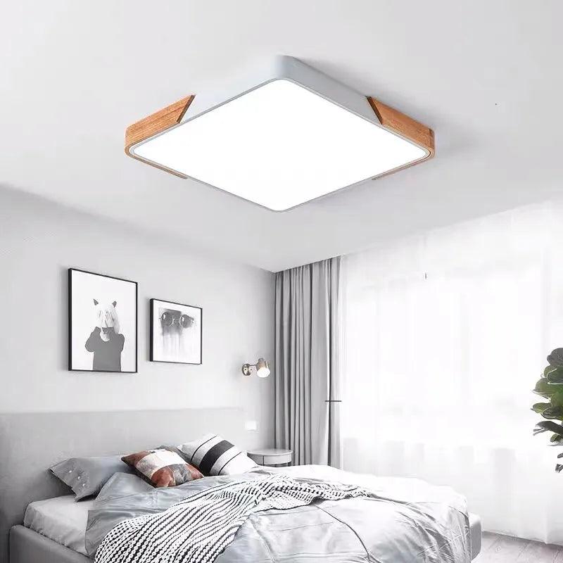 Luminaire Plafonnier design géométrique en bois – Référence : Roméo4628- - Nexa Lights