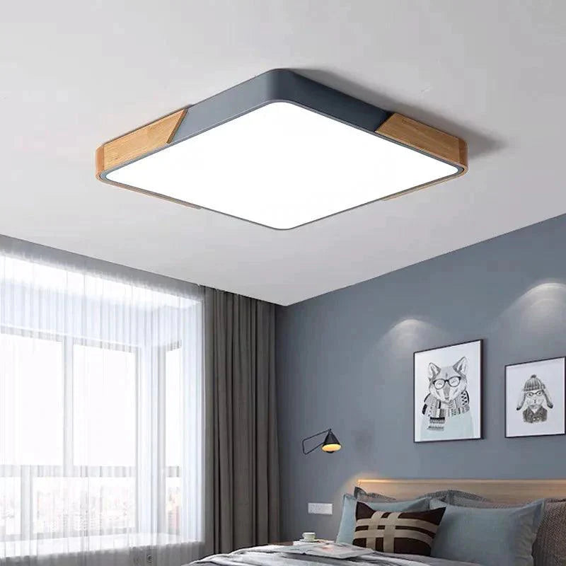 Luminaire Plafonnier design géométrique en bois – Référence : Roméo4628- - Nexa Lights