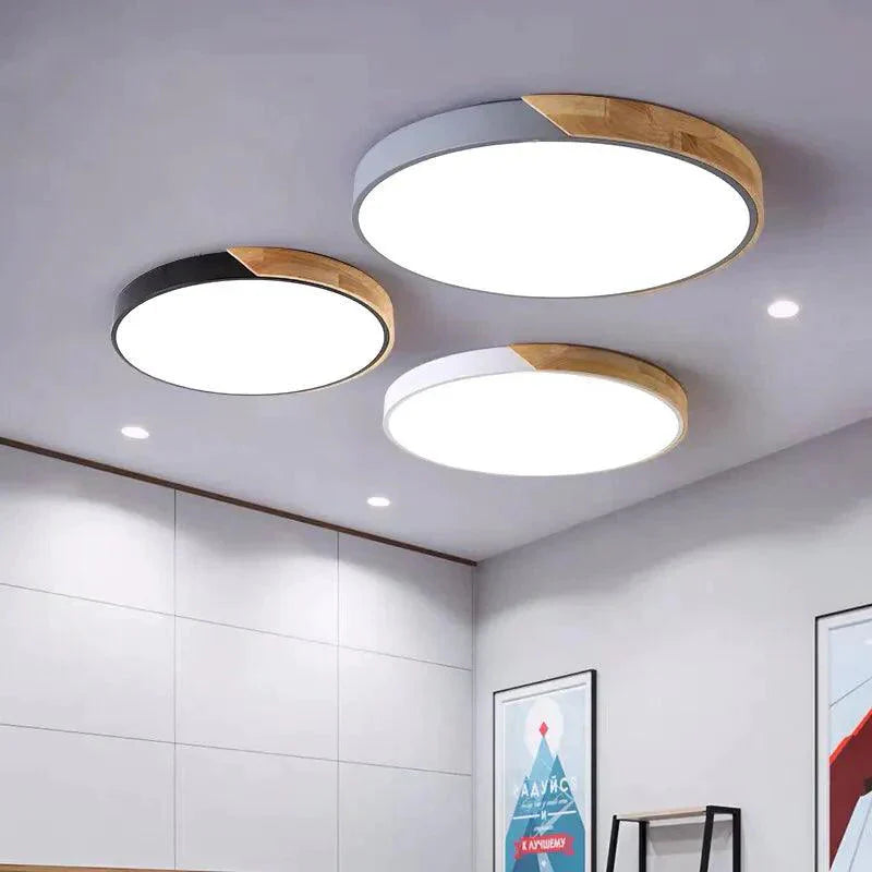 Luminaire Plafonnier design géométrique en bois – Référence : Roméo4628- - Nexa Lights