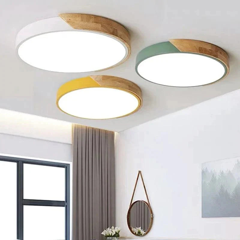 Luminaire Plafonnier design géométrique en bois – Référence : Roméo4628- - Nexa Lights