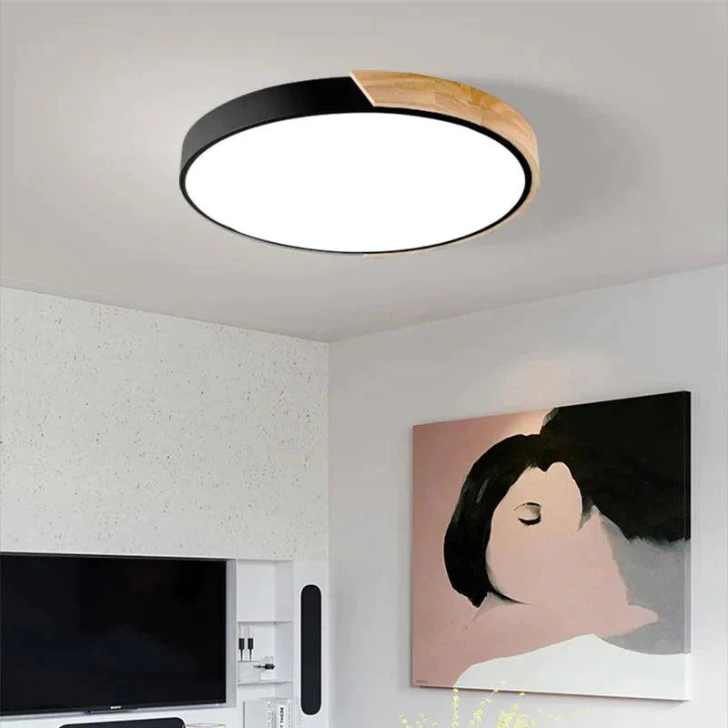 Luminaire Plafonnier design géométrique en bois – Référence : Roméo4628- - Nexa Lights