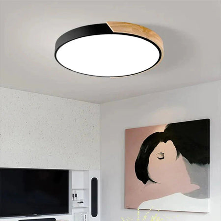 Luminaire Plafonnier design géométrique en bois – Référence : Roméo4628- - Nexa Lights