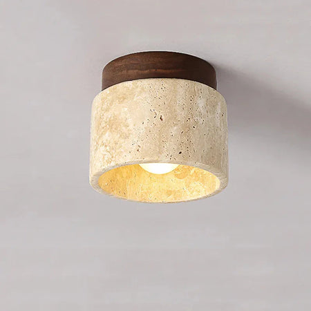 Luminaire Plafonnier design japonais marbre jaune – Référence : Elouan4732- - Nexa Lights