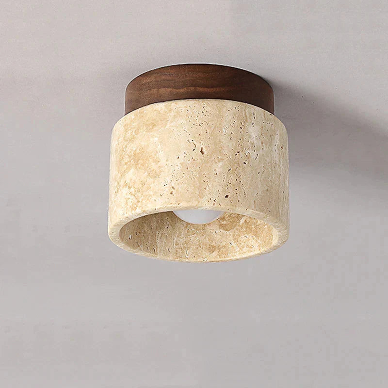 Luminaire Plafonnier design japonais marbre jaune – Référence : Elouan4732- - Nexa Lights