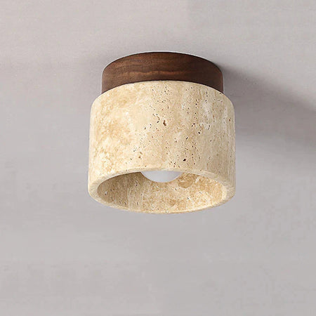 Luminaire Plafonnier design japonais marbre jaune – Référence : Elouan4732- - Nexa Lights