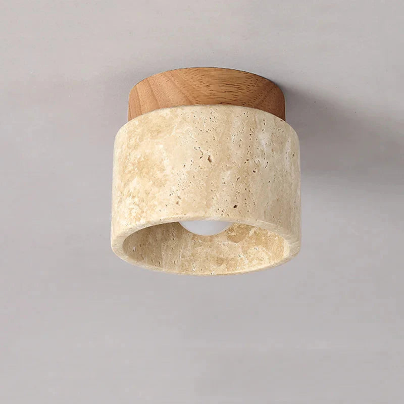 Luminaire Plafonnier design japonais marbre jaune – Référence : Elouan4732- - Nexa Lights