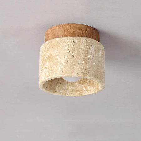 Luminaire Plafonnier design japonais marbre jaune – Référence : Elouan4732- - Nexa Lights