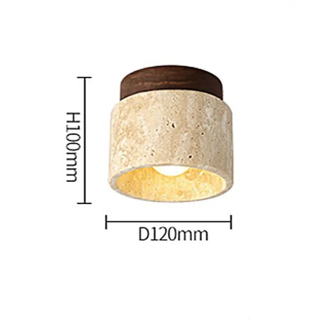 Luminaire Plafonnier design japonais marbre jaune – Référence : Elouan4732- - Nexa Lights