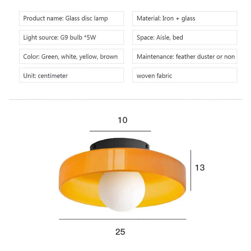 Luminaire Plafonnier design vintage en verre – Référence : Eléa5743- - Nexa Lights