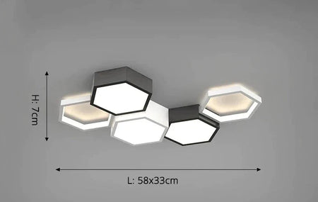 Luminaire Plafonnier effet marbré blanc – Référence : Naël5832- - Nexa Lights