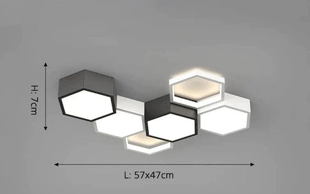 Luminaire Plafonnier effet marbré blanc – Référence : Naël5832- - Nexa Lights