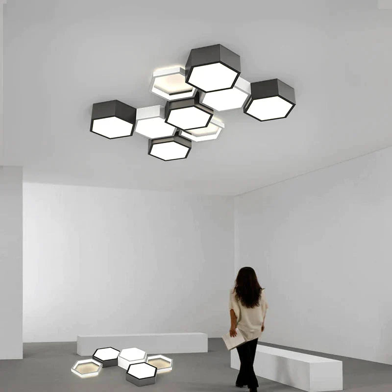 Luminaire Plafonnier effet marbré blanc – Référence : Naël5832- - Nexa Lights