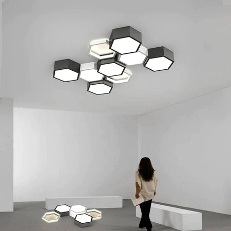 Luminaire Plafonnier effet marbré blanc – Référence : Naël5832- - Nexa Lights