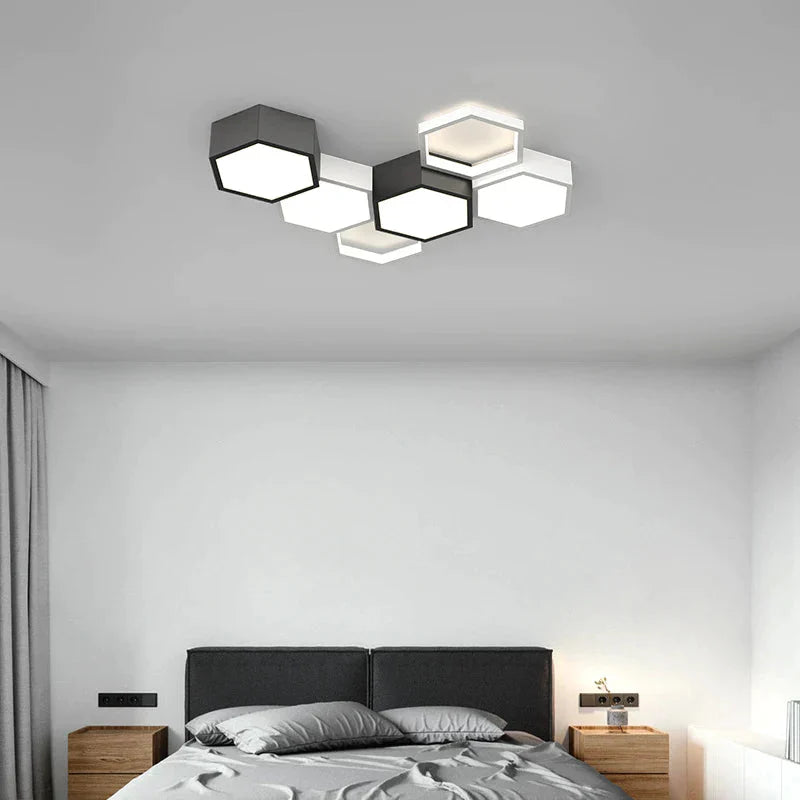 Luminaire Plafonnier effet marbré blanc – Référence : Naël5832- - Nexa Lights