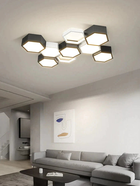 Luminaire Plafonnier effet marbré blanc – Référence : Naël5832- - Nexa Lights