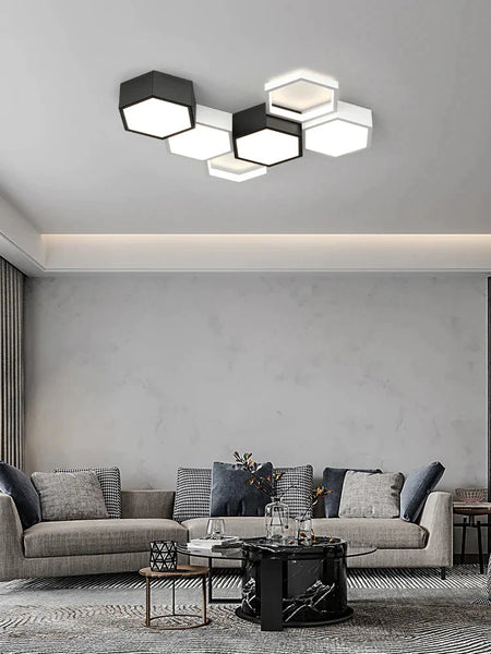 Luminaire Plafonnier effet marbré blanc – Référence : Naël5832- - Nexa Lights
