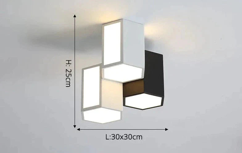 Luminaire Plafonnier effet marbré blanc – Référence : Naël5832- - Nexa Lights