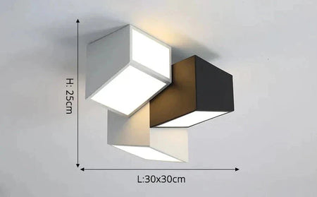 Luminaire Plafonnier effet marbré blanc – Référence : Naël5832- - Nexa Lights