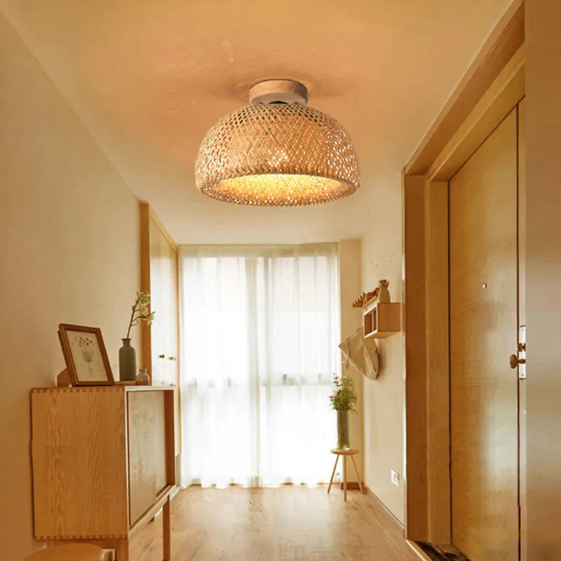 Luminaire Plafonnier en Bambou Épuré – Référence : Noémi3842- - Nexa Lights