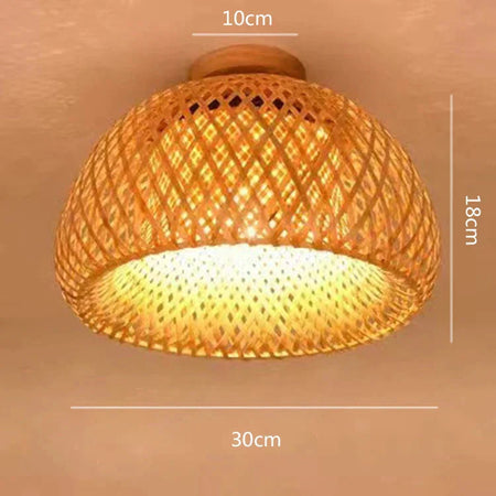 Luminaire Plafonnier en Bambou Épuré – Référence : Noémi3842- - Nexa Lights