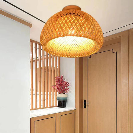 Luminaire Plafonnier en Bambou Épuré – Référence : Noémi3842- - Nexa Lights