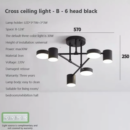 Luminaire Plafonnier style industriel en métal noir – Référence : Noémi4623- - Nexa Lights