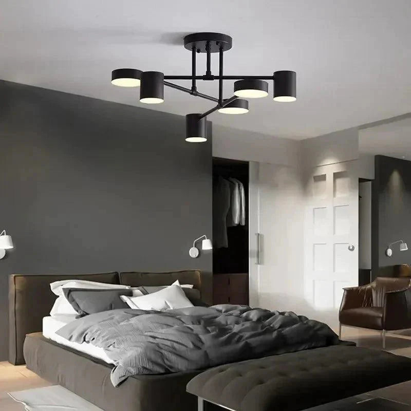 Luminaire Plafonnier style industriel en métal noir – Référence : Noémi4623- - Nexa Lights