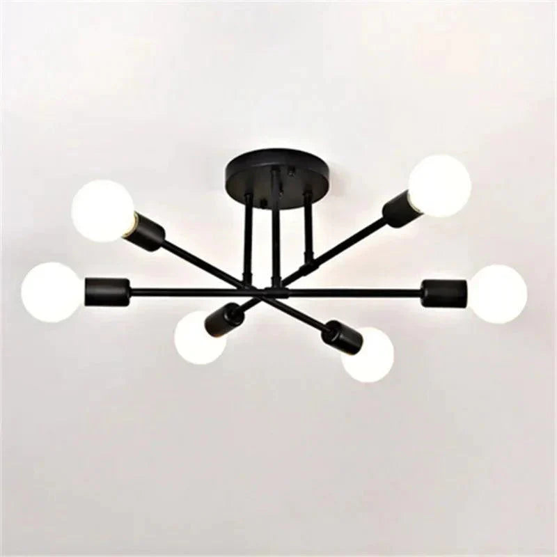 Luminaire Plafonnier style industriel en métal noir – Référence : Noémi4623- - Nexa Lights