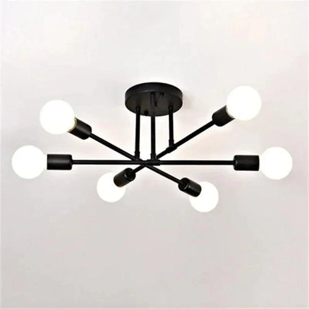 Luminaire Plafonnier style industriel en métal noir – Référence : Noémi4623- - Nexa Lights