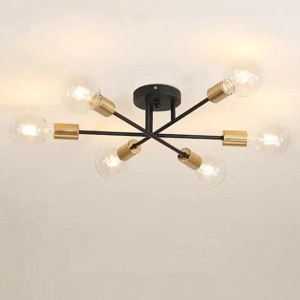 Luminaire Plafonnier style industriel en métal noir – Référence : Noémi4623- - Nexa Lights